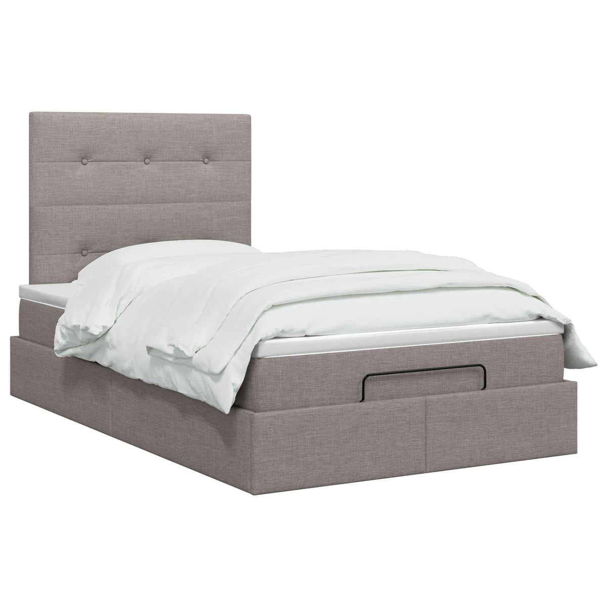 vidaXL Łóżko ottoman z materacem Ciemnoszary 120 x 190 cm tkanina