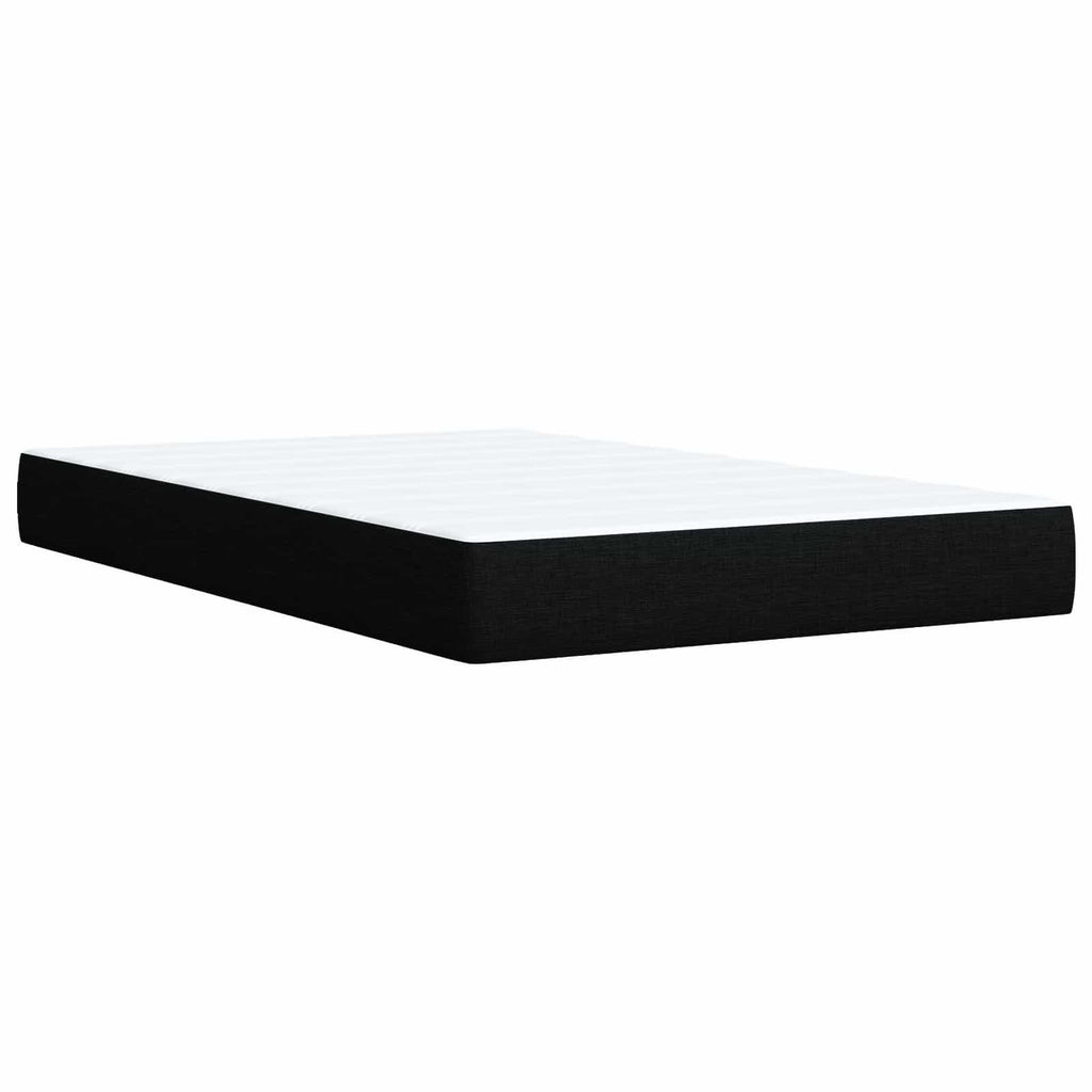 vidaXL Łóżko ottoman z materacem Czarny 120 x 200 cm tkanina