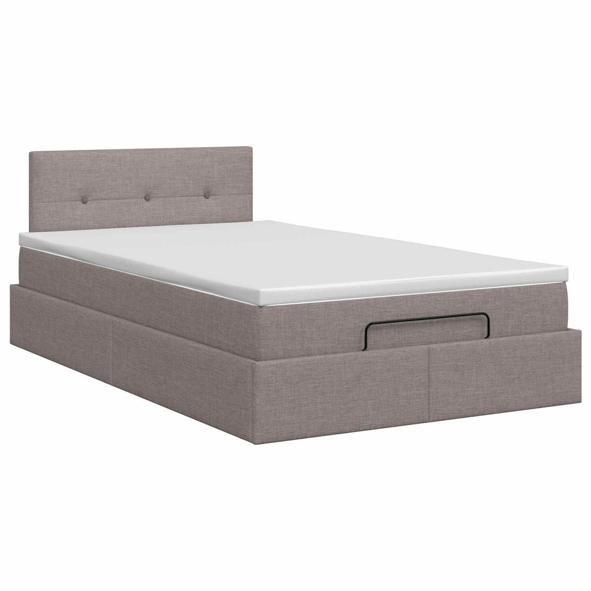 vidaXL Łóżko ottoman z materacem Ciemnoszary 120 x 200 cm tkanina