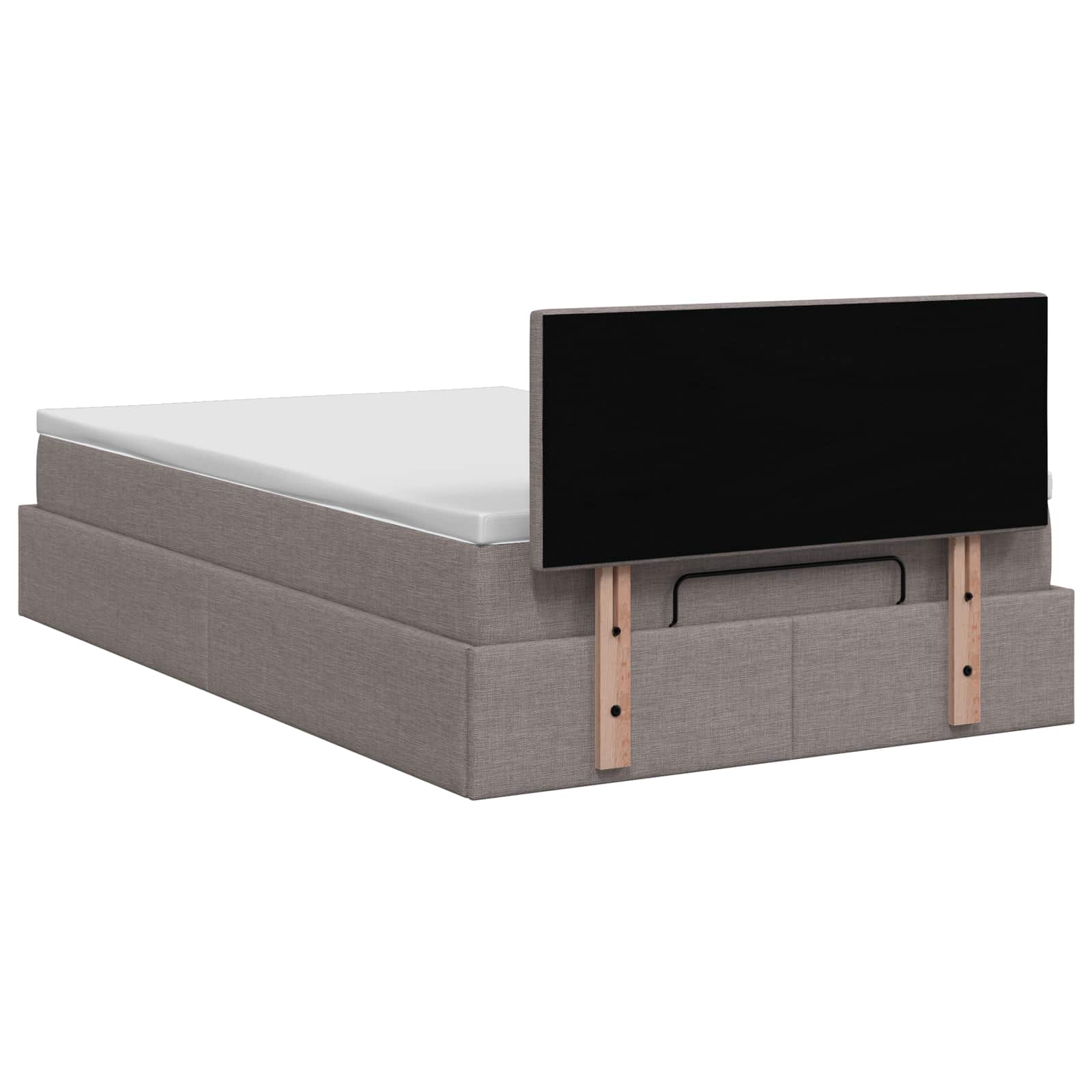 vidaXL Łóżko ottoman z materacem Ciemnoszary 120 x 200 cm tkanina