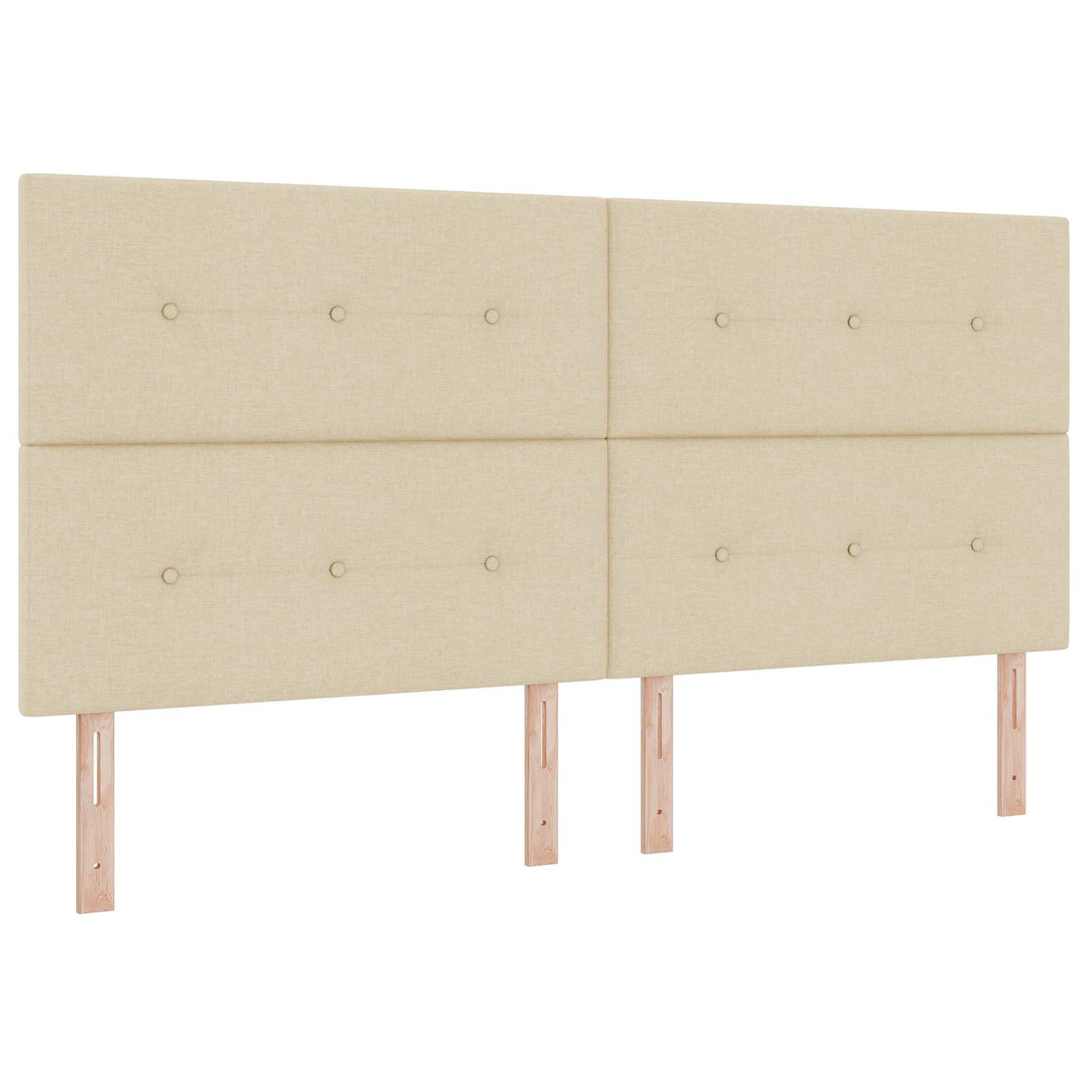 vidaXL Łóżko ottoman z materacem kremowy 200 x 200 cm tkanina
