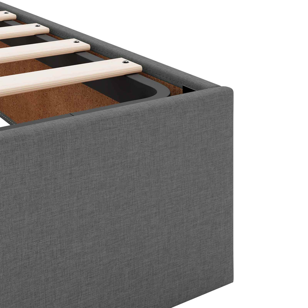 vidaXL Łóżko ottoman z materacem ciemnoszary 80 x 200 cm tkanina