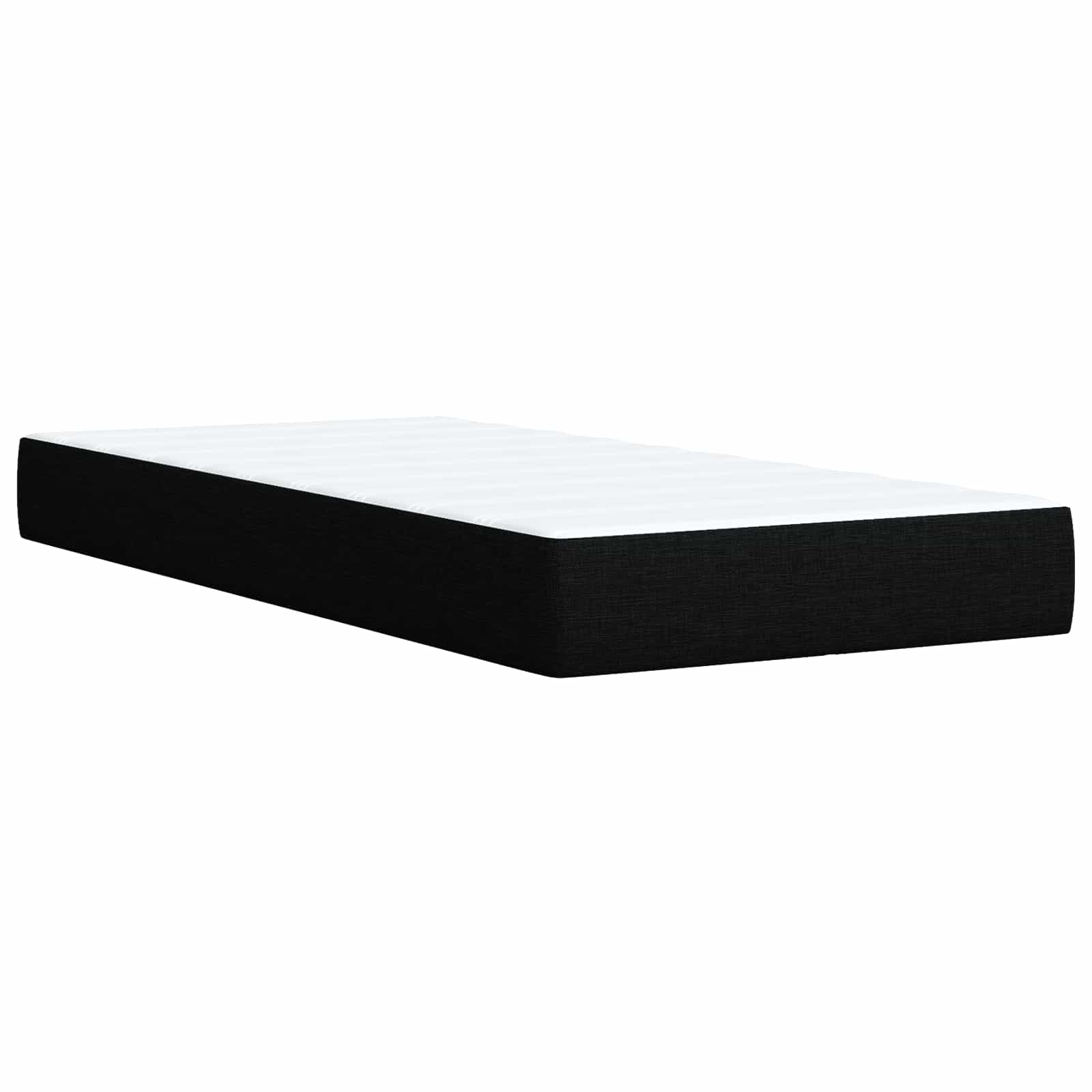 vidaXL Łóżko ottoman z materacem Czarny 80 x 200 cm tkanina