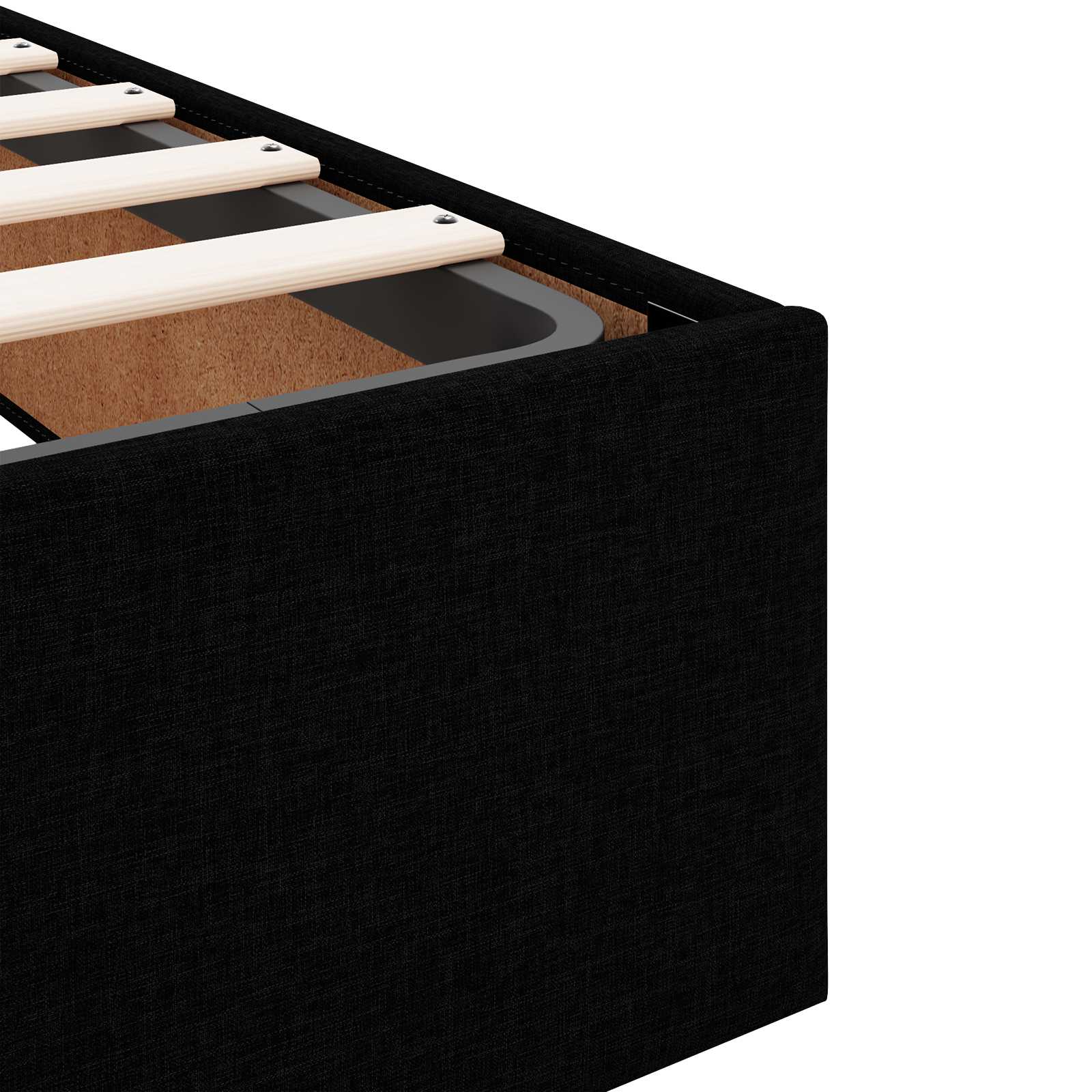 vidaXL Łóżko ottoman z materacem Czarny 90 x 190 cm tkanina