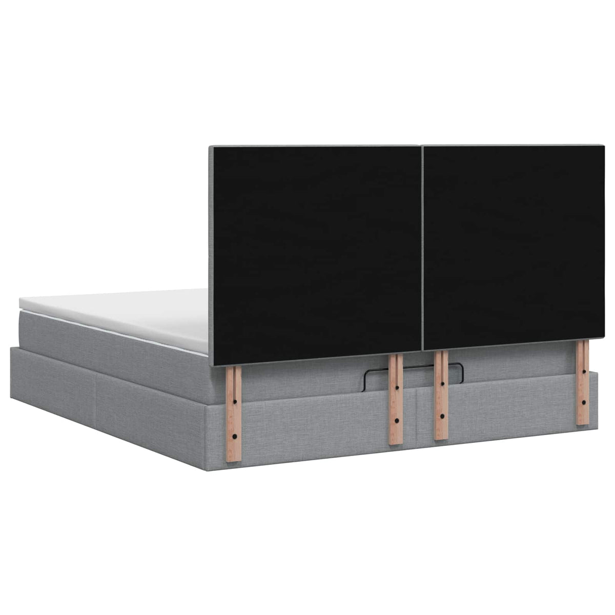 vidaXL Łóżko ottoman z materacem jasnoszary 140 x 190 cm tkanina