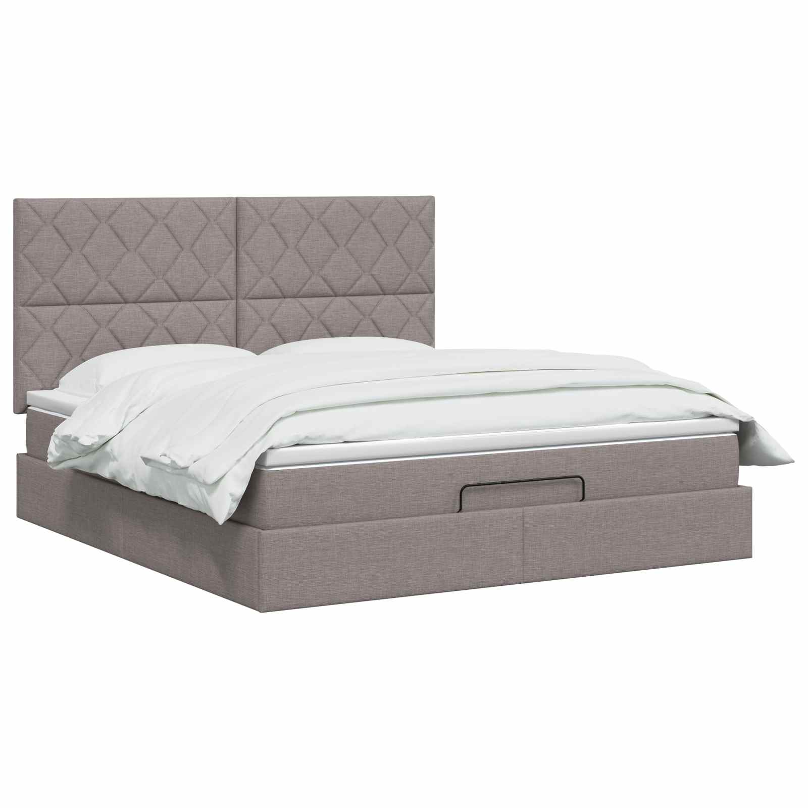 vidaXL Łóżko ottoman z materacem Ciemnoszary 140 x 200 cm tkanina
