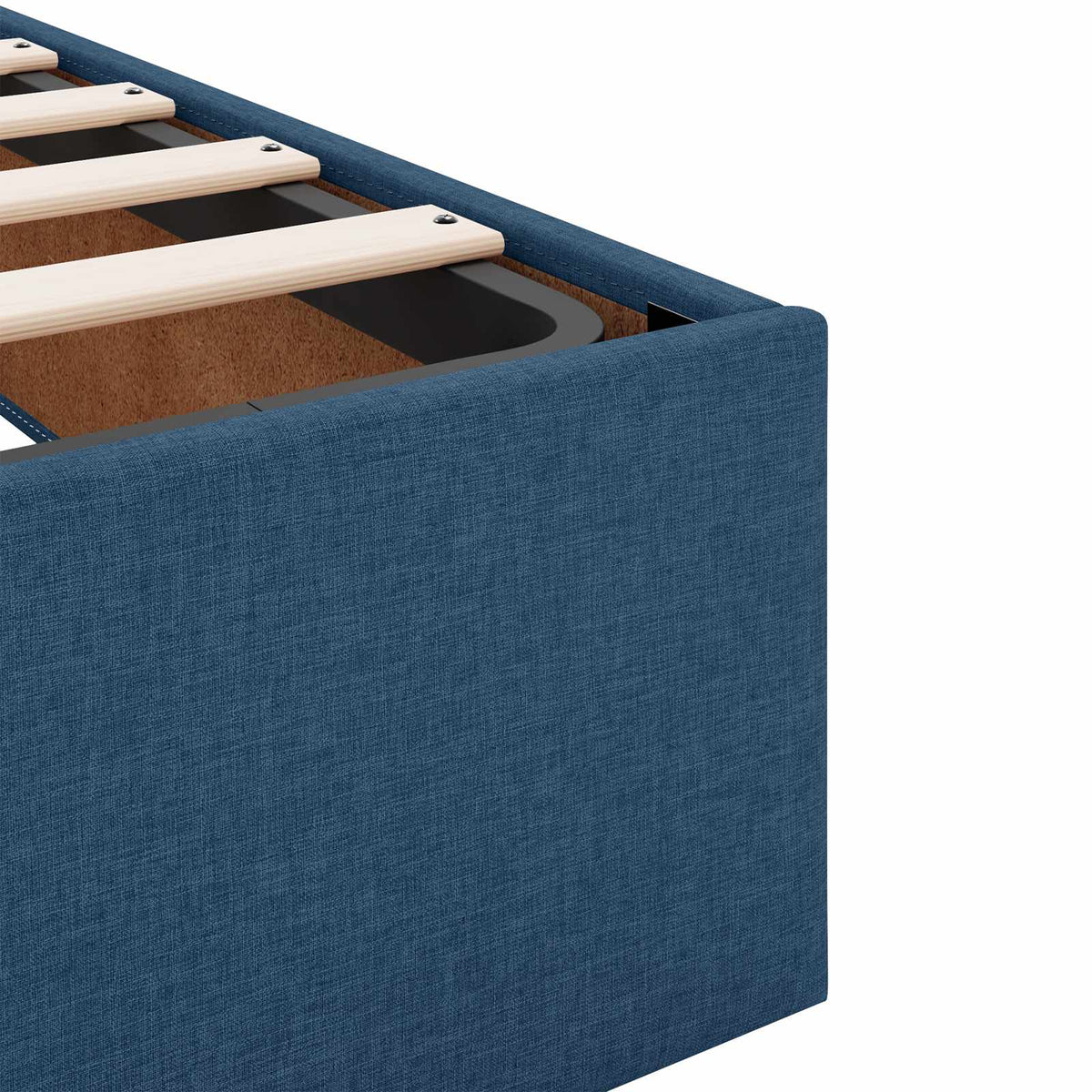 vidaXL Łóżko ottoman z materacem niebieski 160 x 200 cm tkanina
