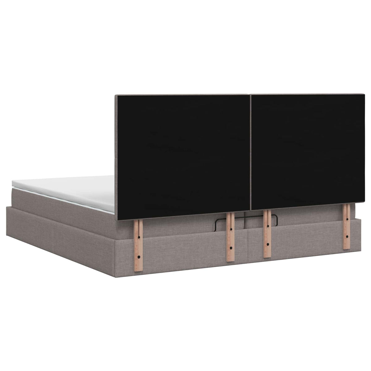 vidaXL Łóżko ottoman z materacem Ciemnoszary 200 x 200 cm tkanina