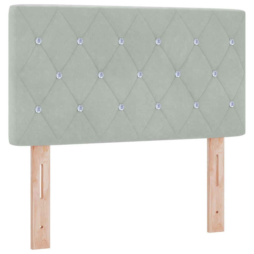 vidaXL Łóżko ottoman z materacem jasnoszary 80 x 200 cm Welur