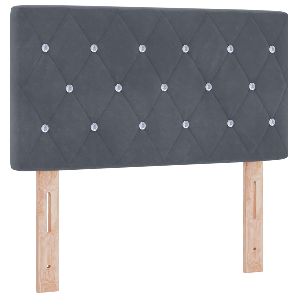 vidaXL Łóżko ottoman z materacem ciemnoszary 80 x 200 cm Welur