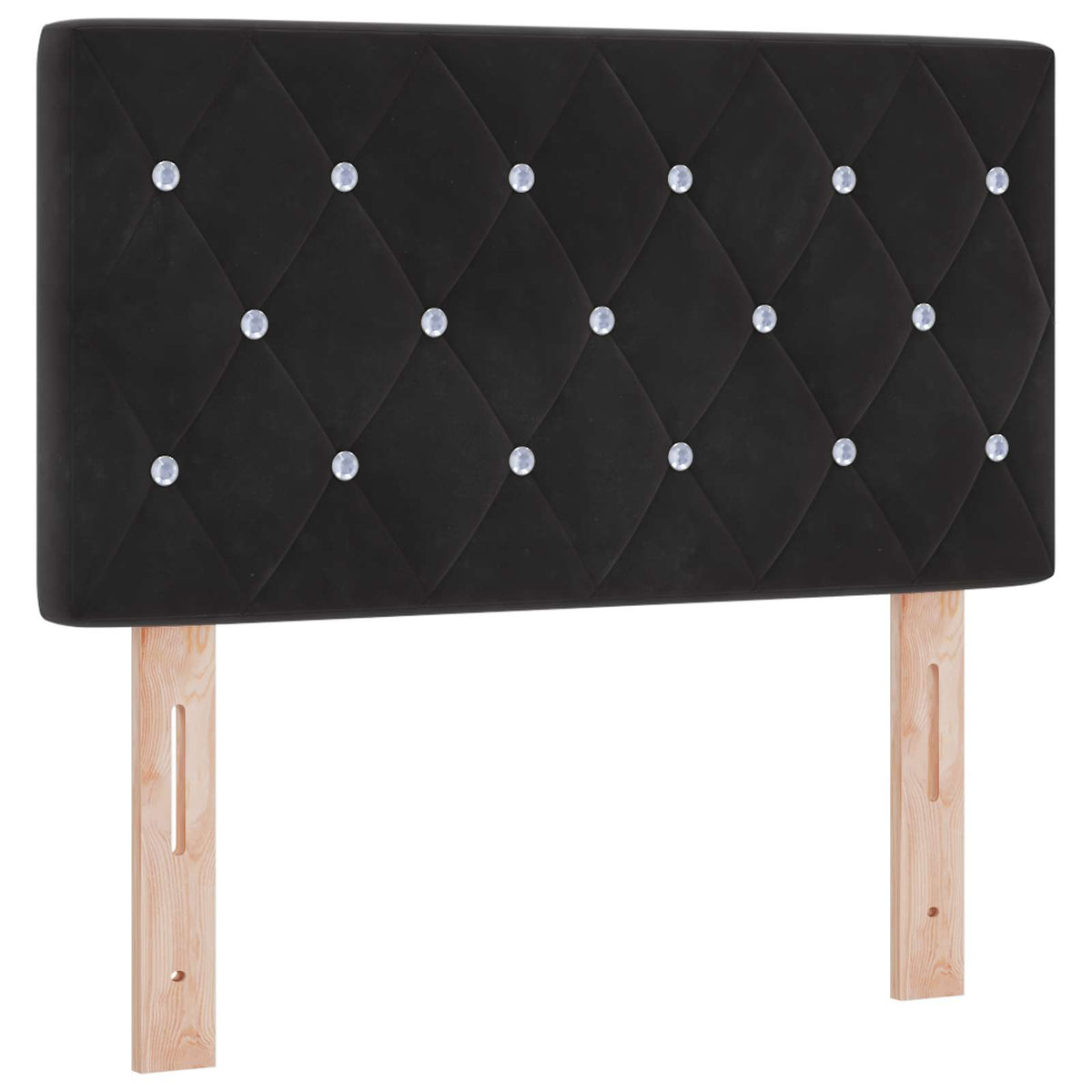 vidaXL Łóżko ottoman z materacem Z zagłówkiem Czarny 80 x 200 cm Welur