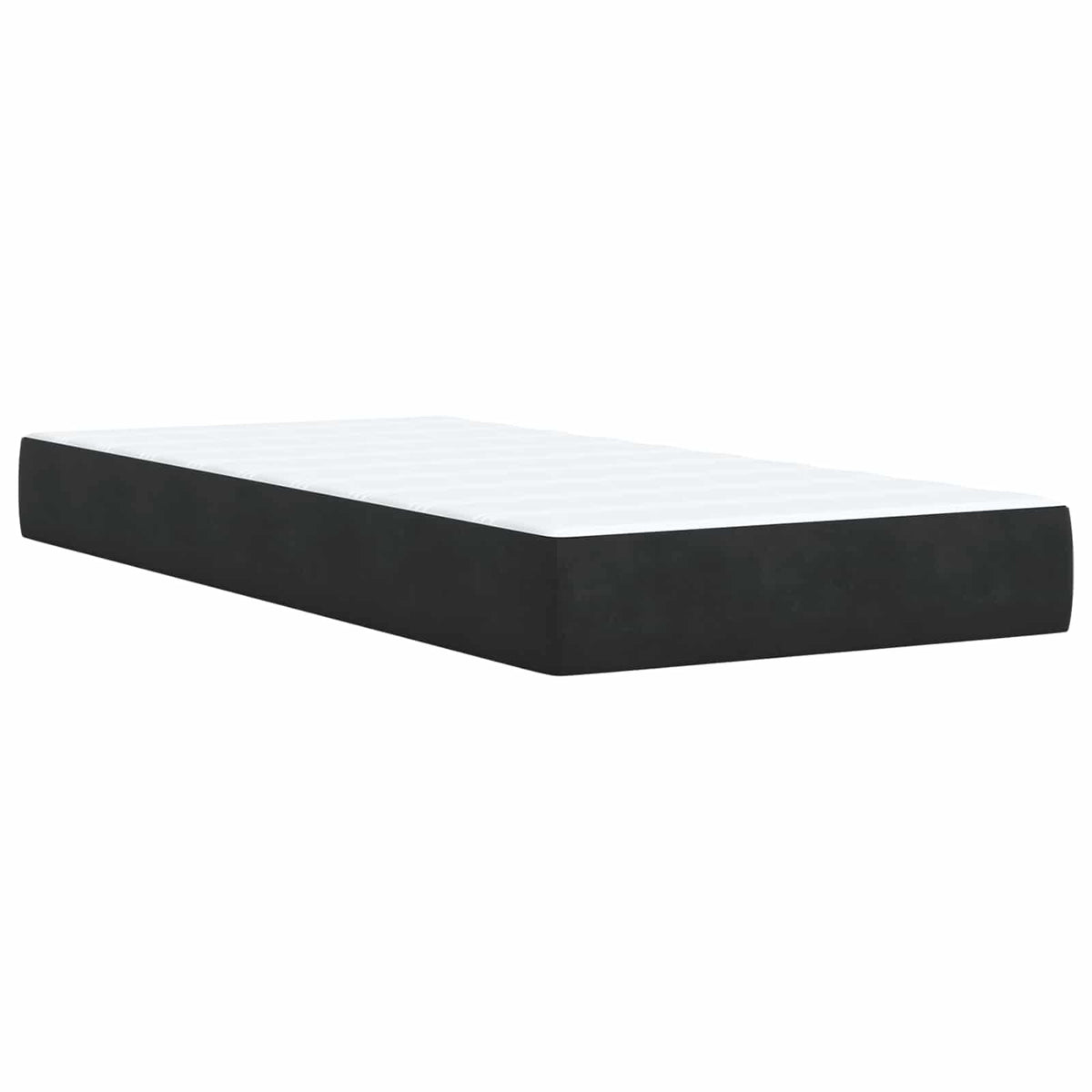 vidaXL Łóżko ottoman z materacem Z zagłówkiem Czarny 80 x 200 cm Welur