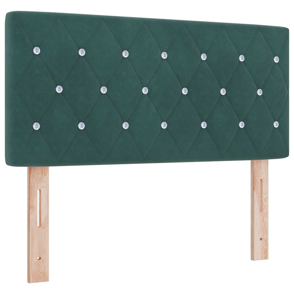 vidaXL Łóżko ottoman z materacem Ciemnozielony 90 x 200 cm Welur
