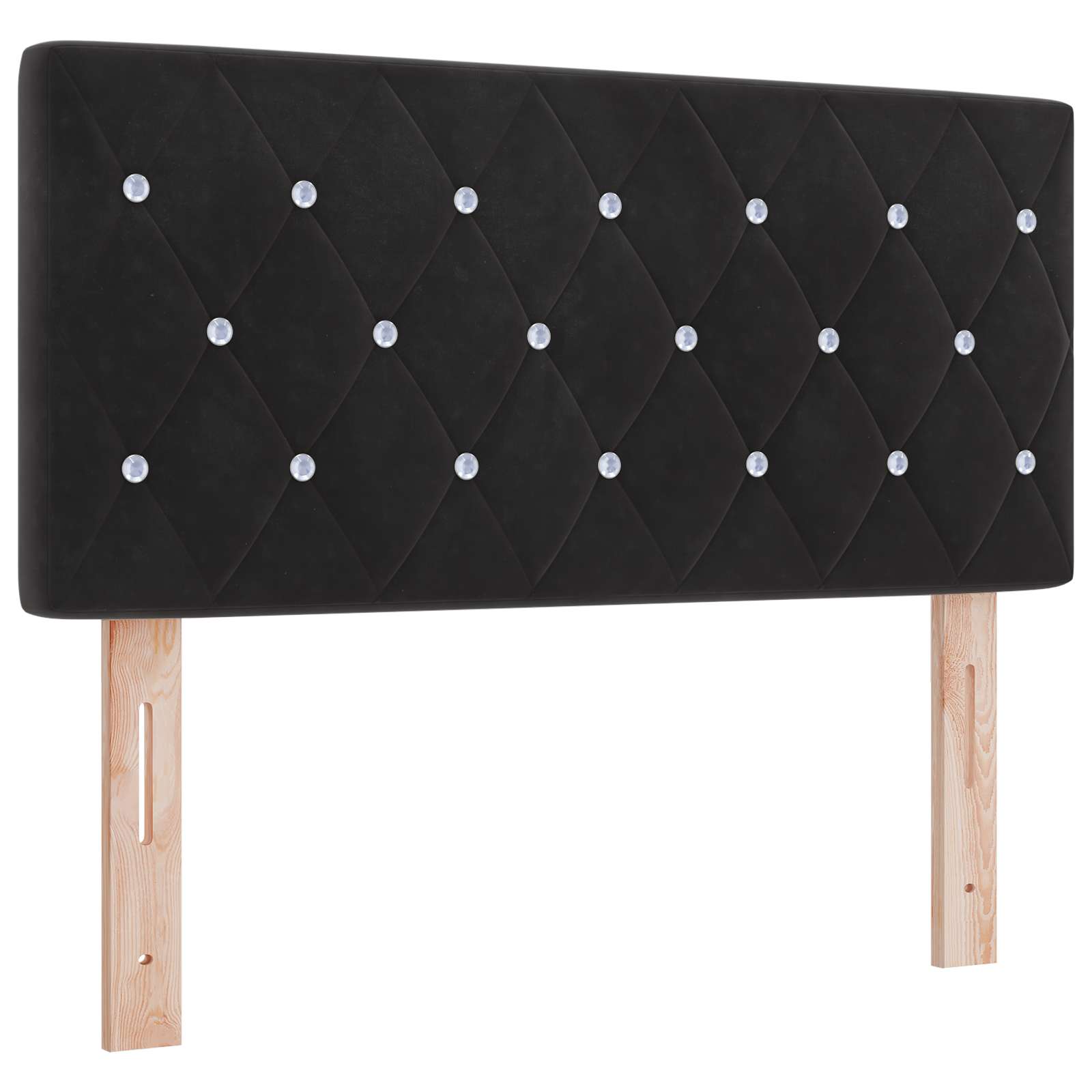 vidaXL Łóżko ottoman z materacem Czarny 100 x 200 cm Welur