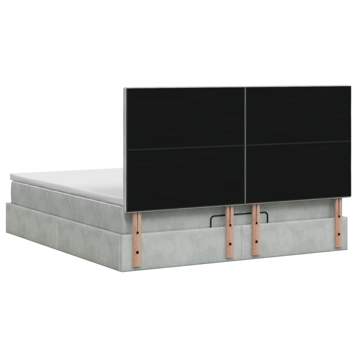 vidaXL Łóżko ottoman z materacem jasnoszary 140 x 200 cm Welur