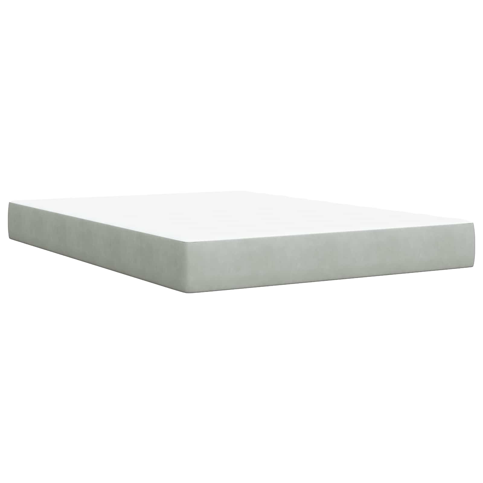 vidaXL Łóżko ottoman z materacem jasnoszary 160 x 200 cm Welur