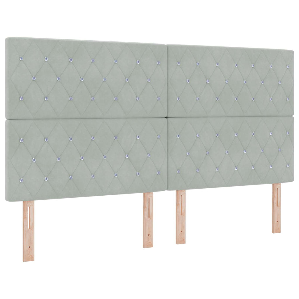 vidaXL Łóżko ottoman z materacem jasnoszary 180 x 200 cm Welur