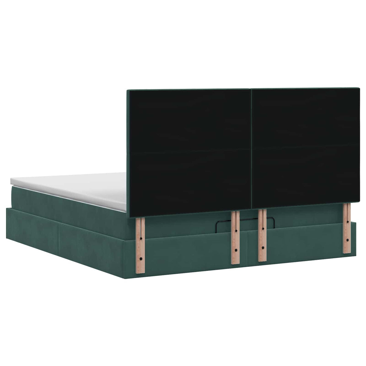 vidaXL Łóżko ottoman z materacem Ciemnozielony 180 x 200 cm Welur