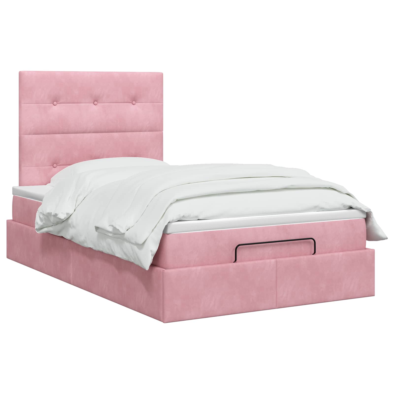 vidaXL Łóżko ottoman z materacem różowy 120 x 200 cm Welur