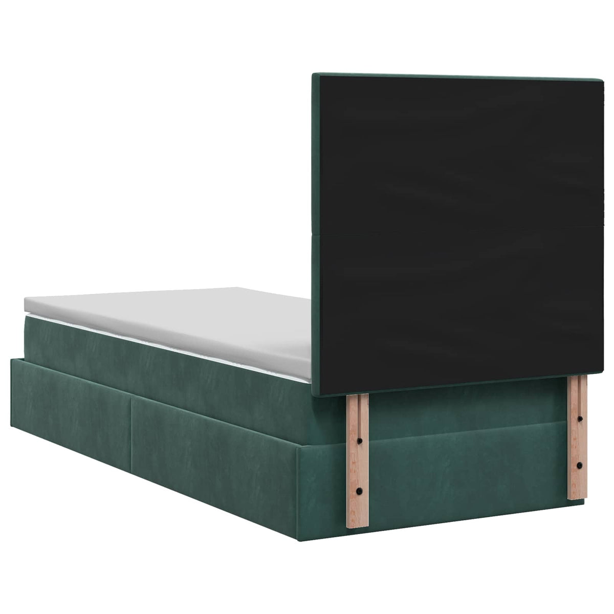 vidaXL Łóżko ottoman z materacem Ciemnozielony 80 x 200 cm Welur