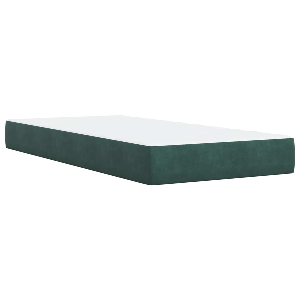 vidaXL Łóżko ottoman z materacem Ciemnozielony 100 x 200 cm Welur