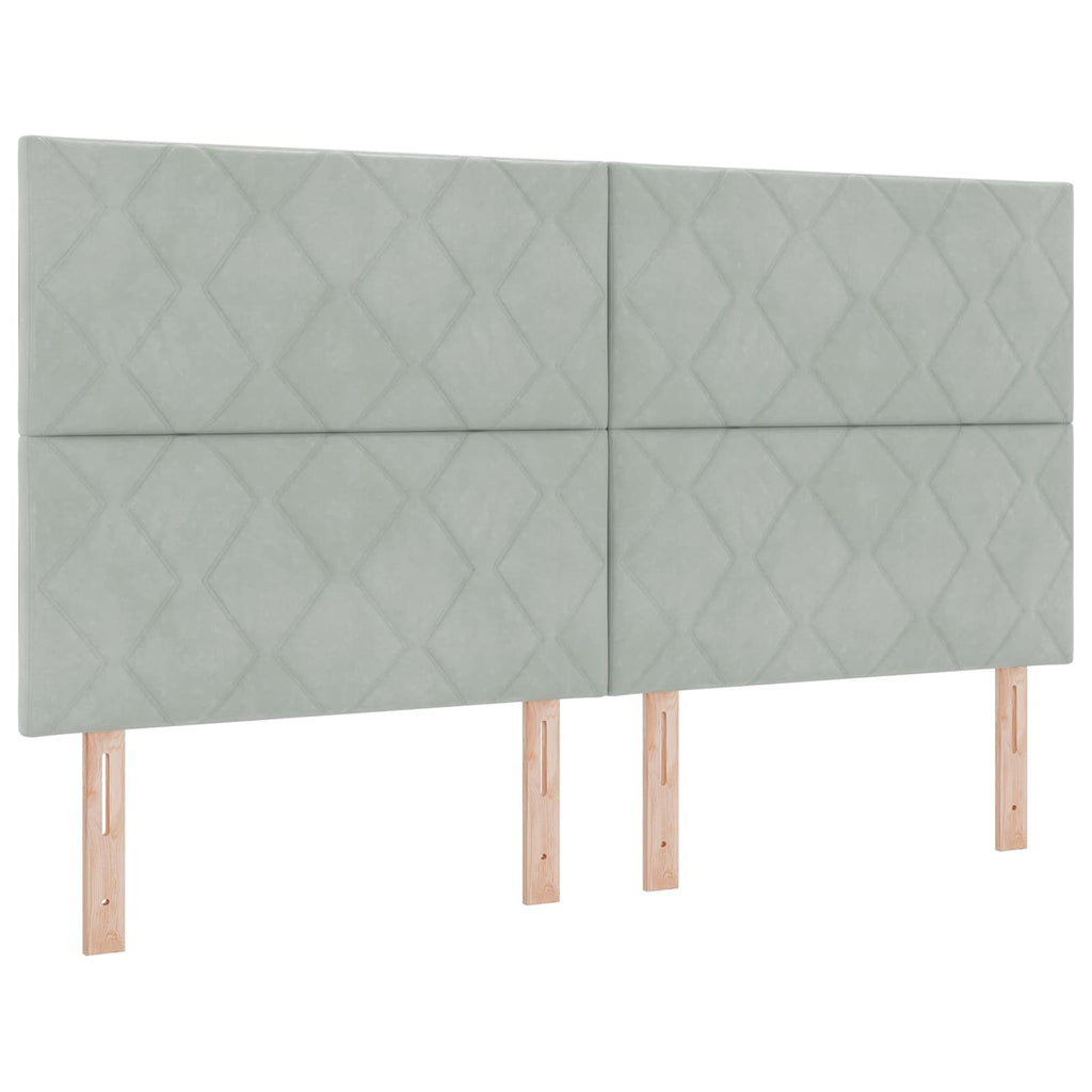 vidaXL Łóżko ottoman z materacem jasnoszary 180 x 200 cm Welur