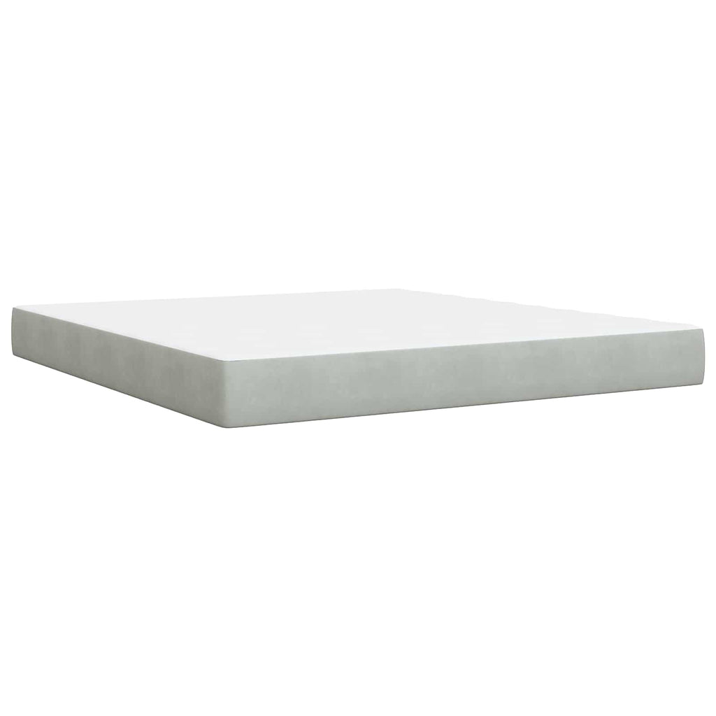 vidaXL Łóżko ottoman z materacem jasnoszary 180 x 200 cm Welur