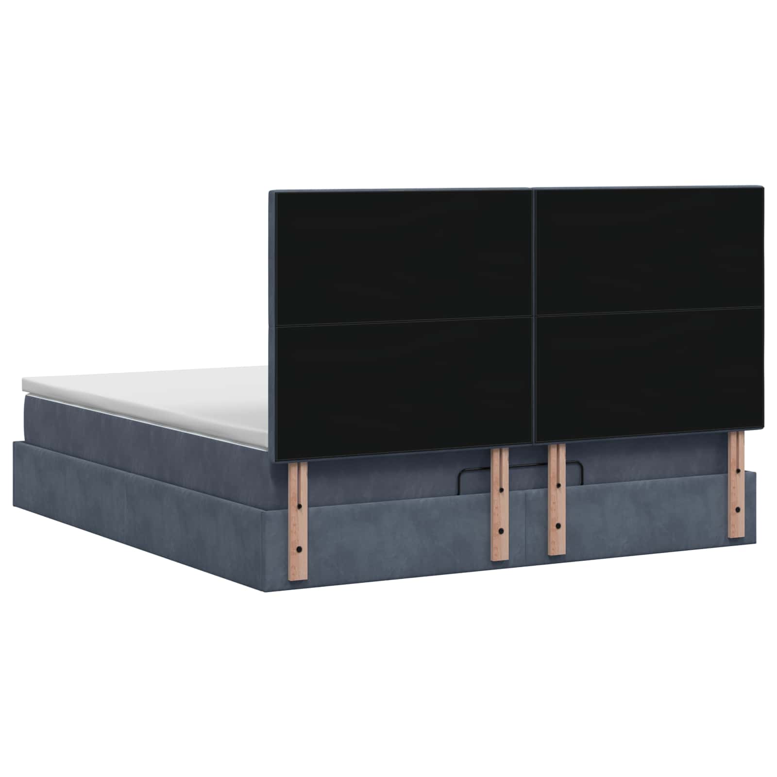 vidaXL Łóżko ottoman z materacem ciemnoszary 180 x 200 cm Welur