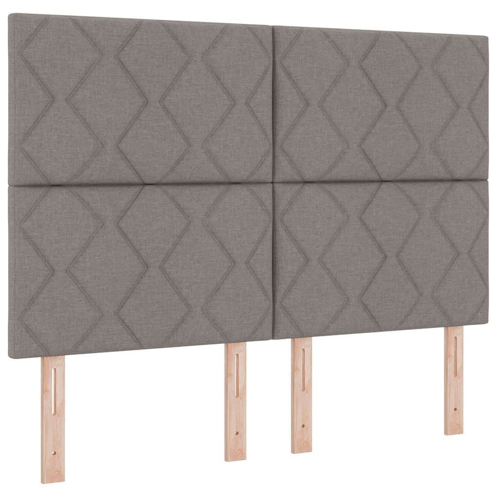 vidaXL Łóżko ottoman z materacem 2 szt. Ciemnoszary tkanina