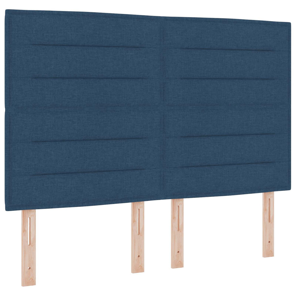 vidaXL Łóżko z pojemnikiem i materacem LED niebieski 160 x 200 cm