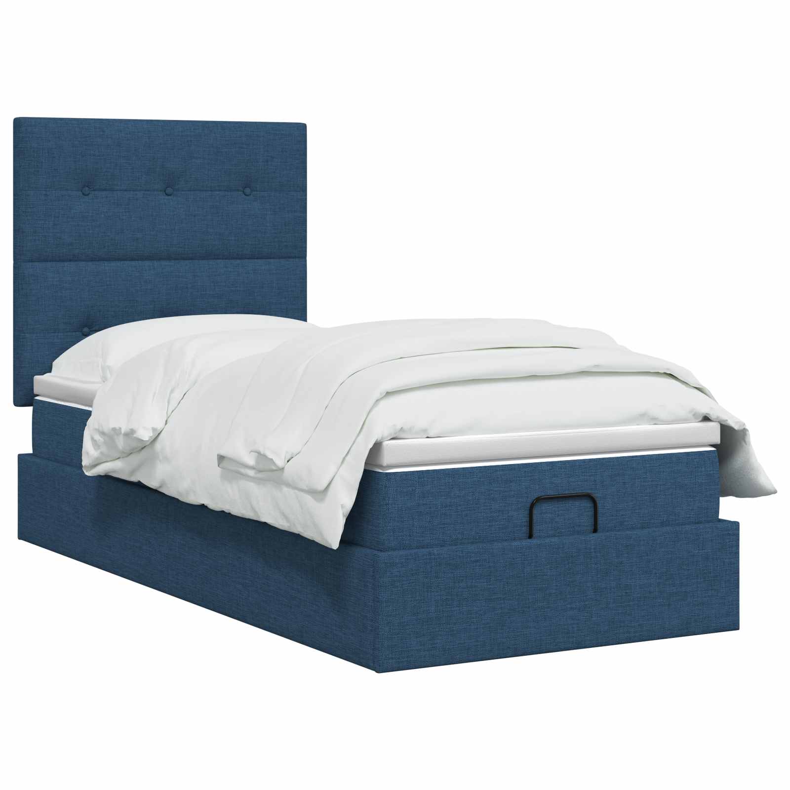 vidaXL Łóżko z pojemnikiem i materacem LED niebieski 90 x 190 cm