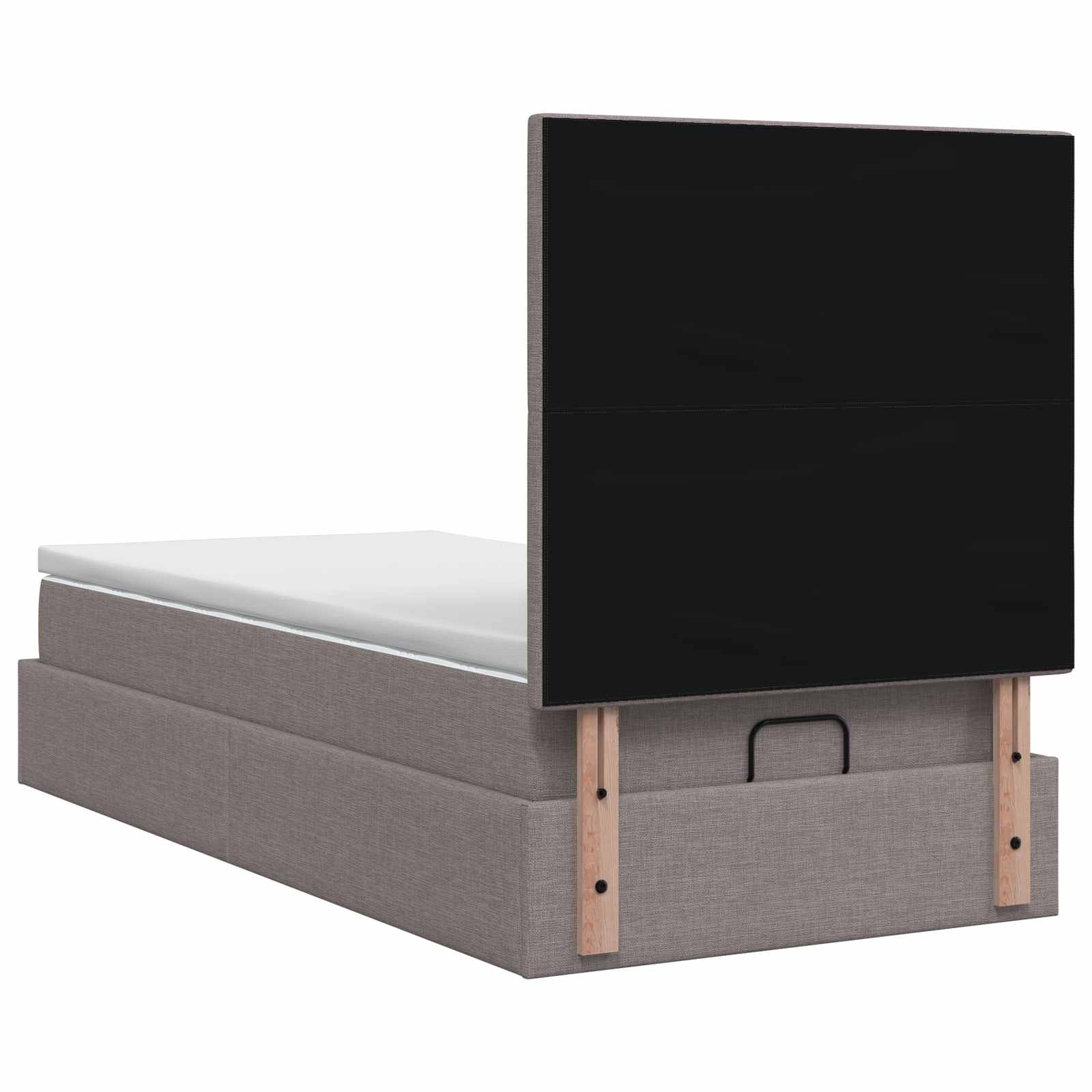 vidaXL Łóżko z pojemnikiem i materacem LED Ciemnoszary 100 x 200 cm
