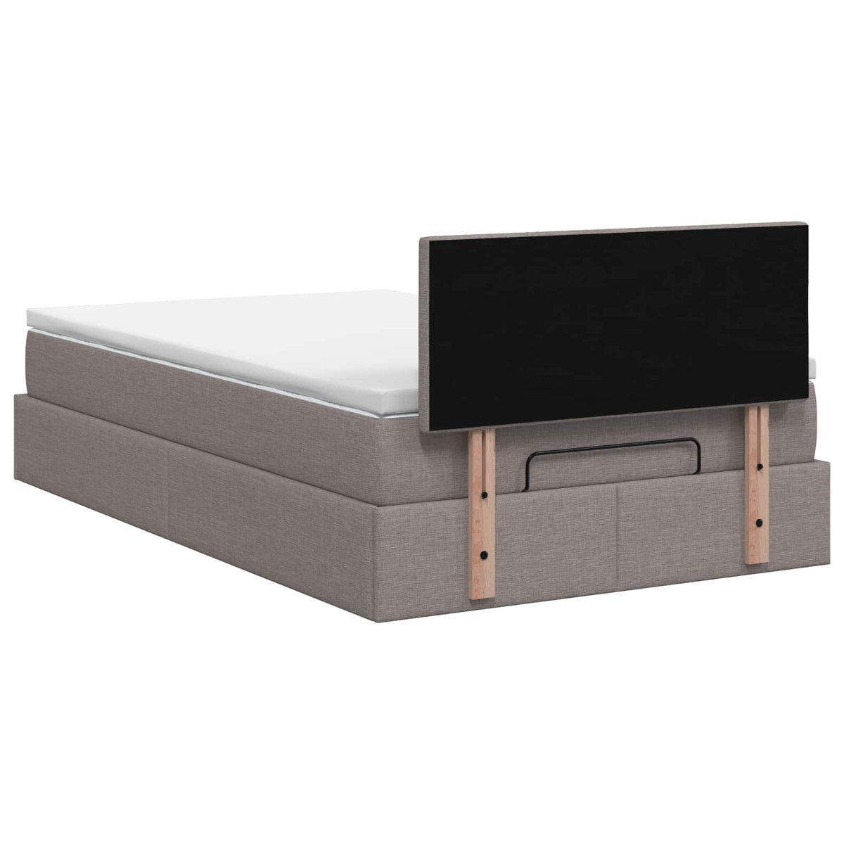 vidaXL Łóżko z pojemnikiem i materacem LED Ciemnoszary 120 x 190 cm