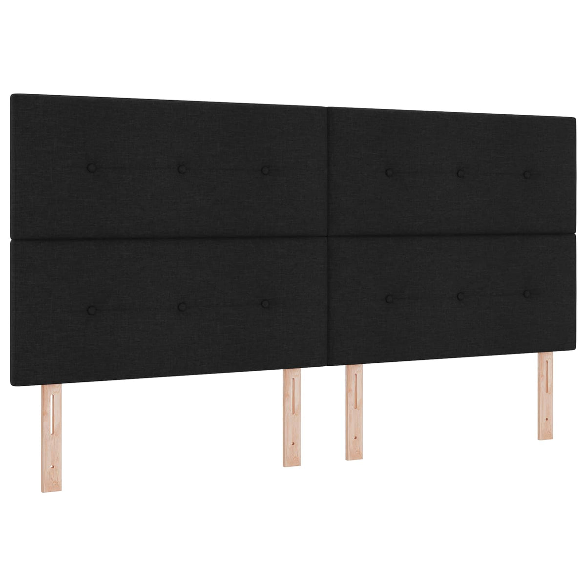 vidaXL Łóżko z pojemnikiem i materacem LED Czarny 200 x 200 cm tkanina