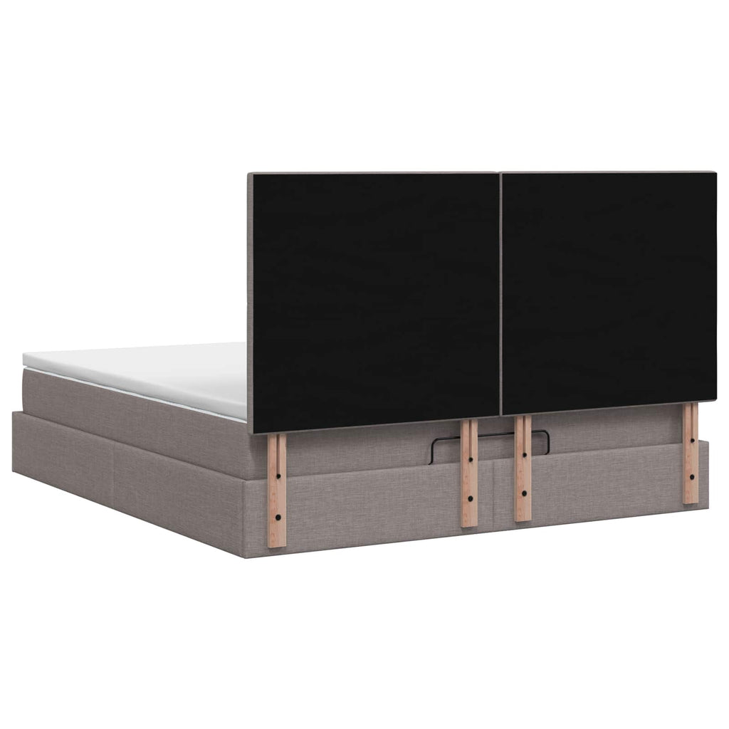 vidaXL Łóżko z pojemnikiem i materacem LED Ciemnoszary 140 x 190 cm