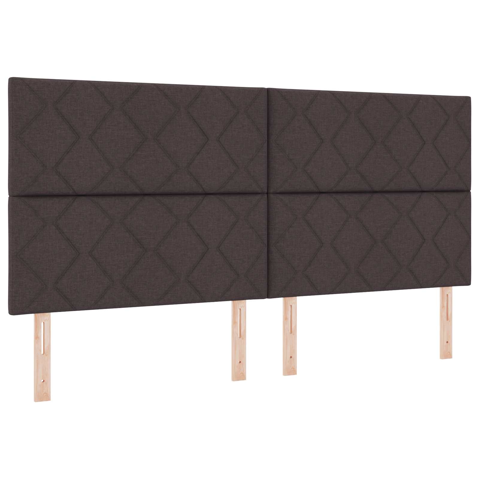 vidaXL Łóżko z pojemnikiem i materacem LED Ciemny brąz 200 x 200 cm