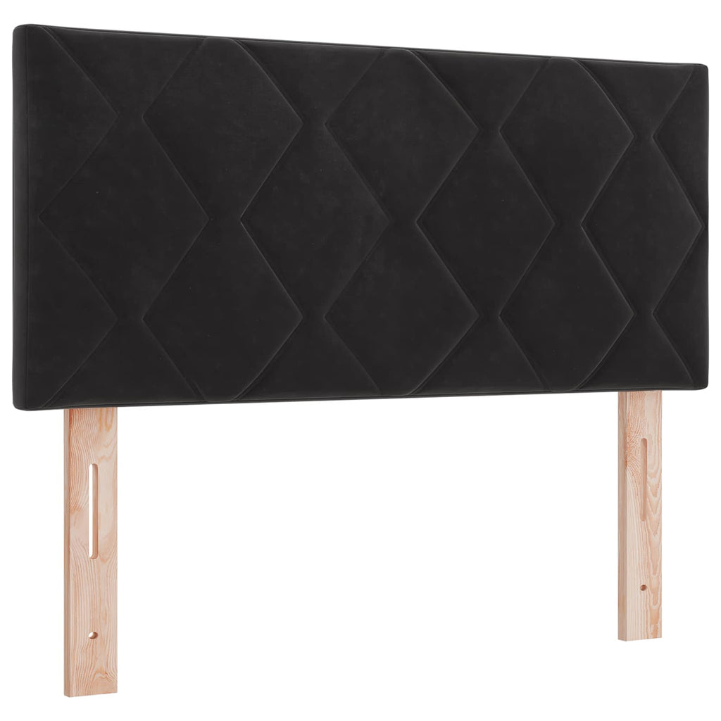 vidaXL Łóżko z pojemnikiem i materacem LED Czarny 120 x 190 cm Welur