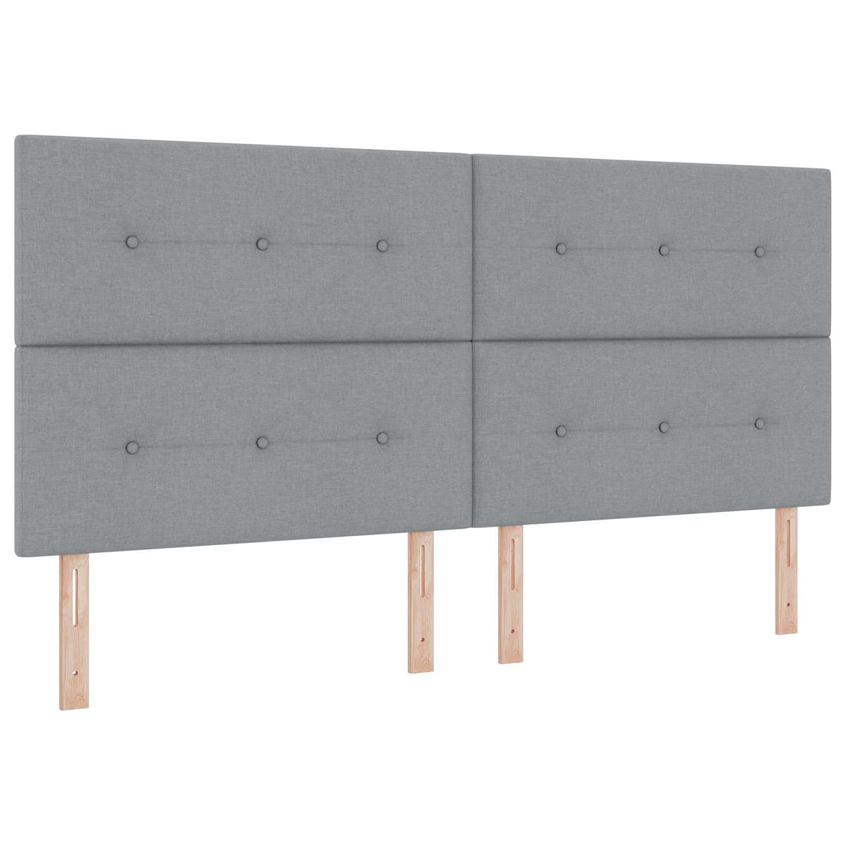 vidaXL Łóżko z pojemnikiem i materacem LED jasnoszary 200 x 200 cm