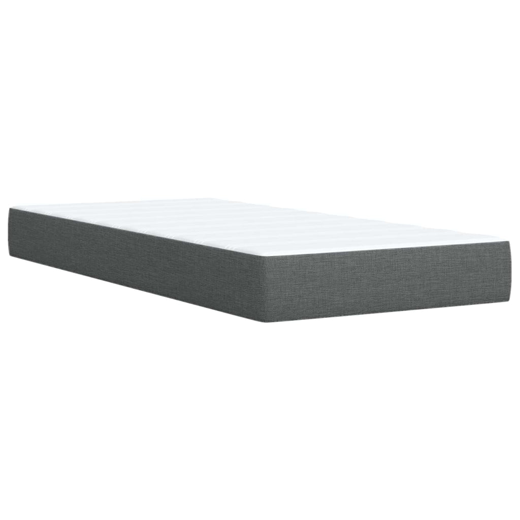 vidaXL Łóżko z pojemnikiem i materacem LED ciemnoszary 200 x 200 cm