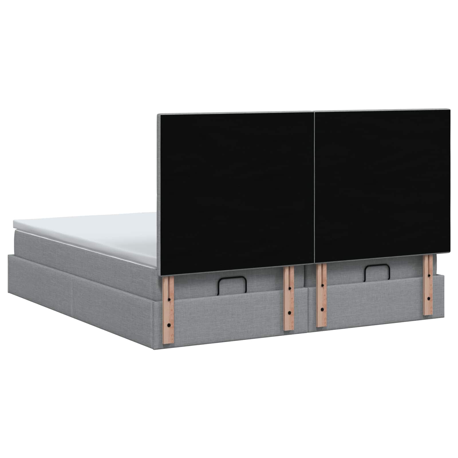vidaXL Łóżko z pojemnikiem i materacem LED jasnoszary 180 x 200 cm