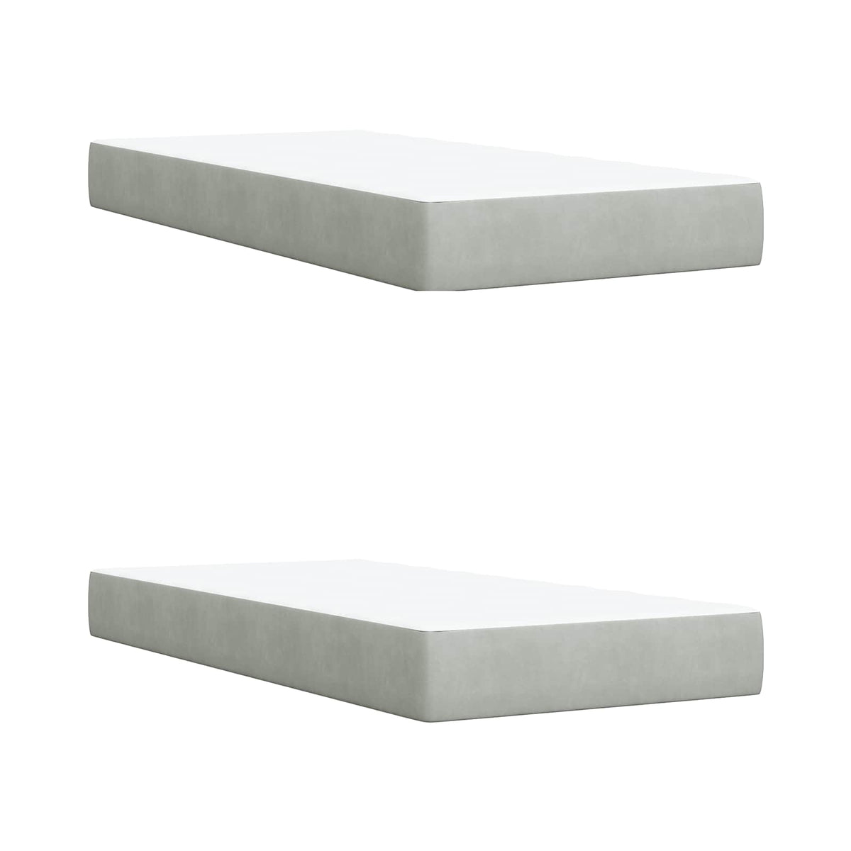 vidaXL Łóżko z funkcją przechowywania LED z materacem jasnoszary