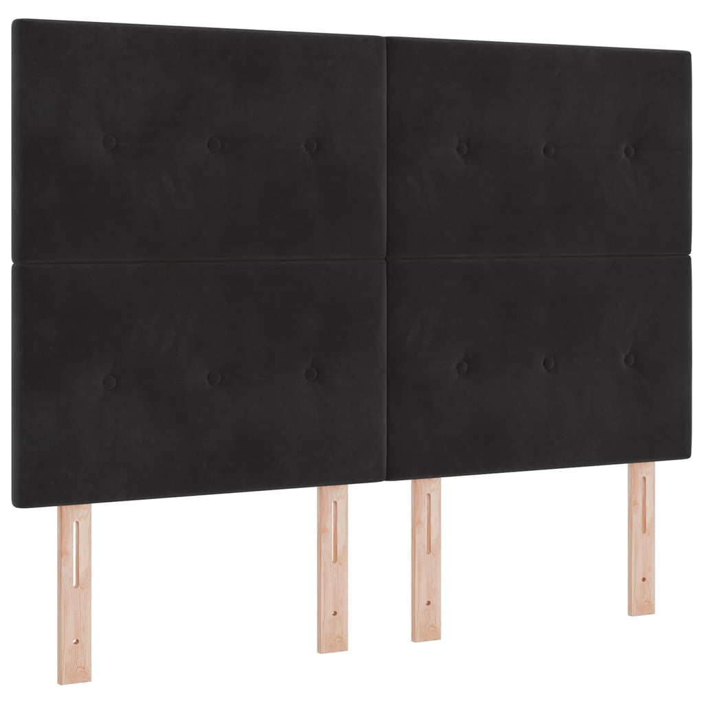 vidaXL Łóżko z miejscem na przechowywanie i materacem Czarny Aksamit