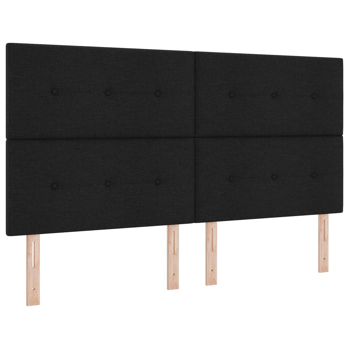 vidaXL Łóżko z miejscem do przechowywania Czarny 200 x 200 cm tkanina