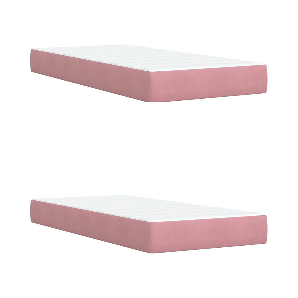vidaXL Łóżko z miejscem do przechowywania różowy 180 x 200 cm Aksamit