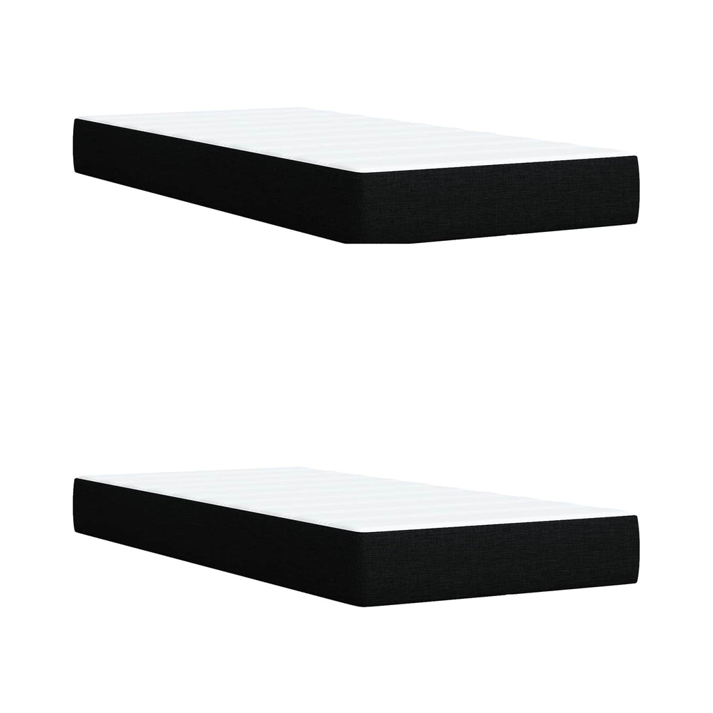vidaXL Łóżko z funkcją przechowywania LED z materacem Czarny