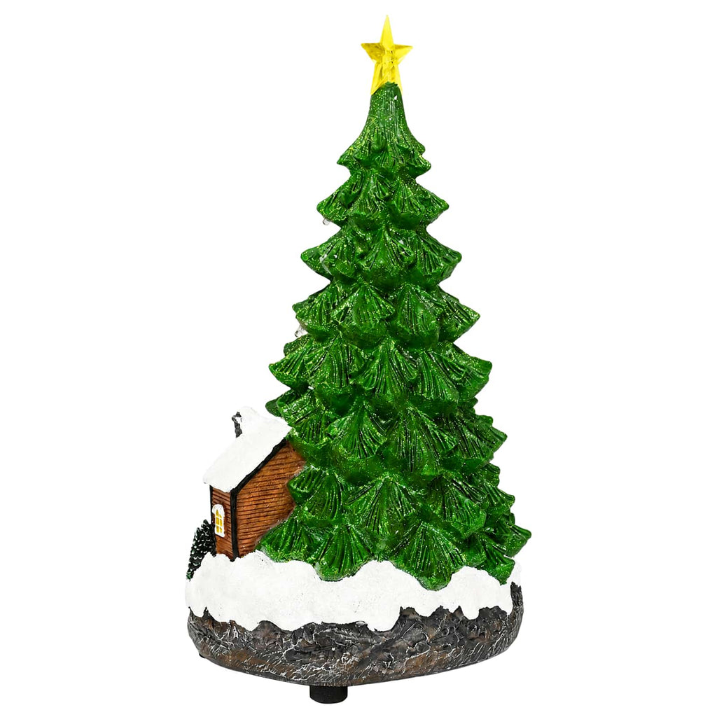 vidaXL Grająca choinka SALO 16 x 15 x 27,5 cm żywica zielony