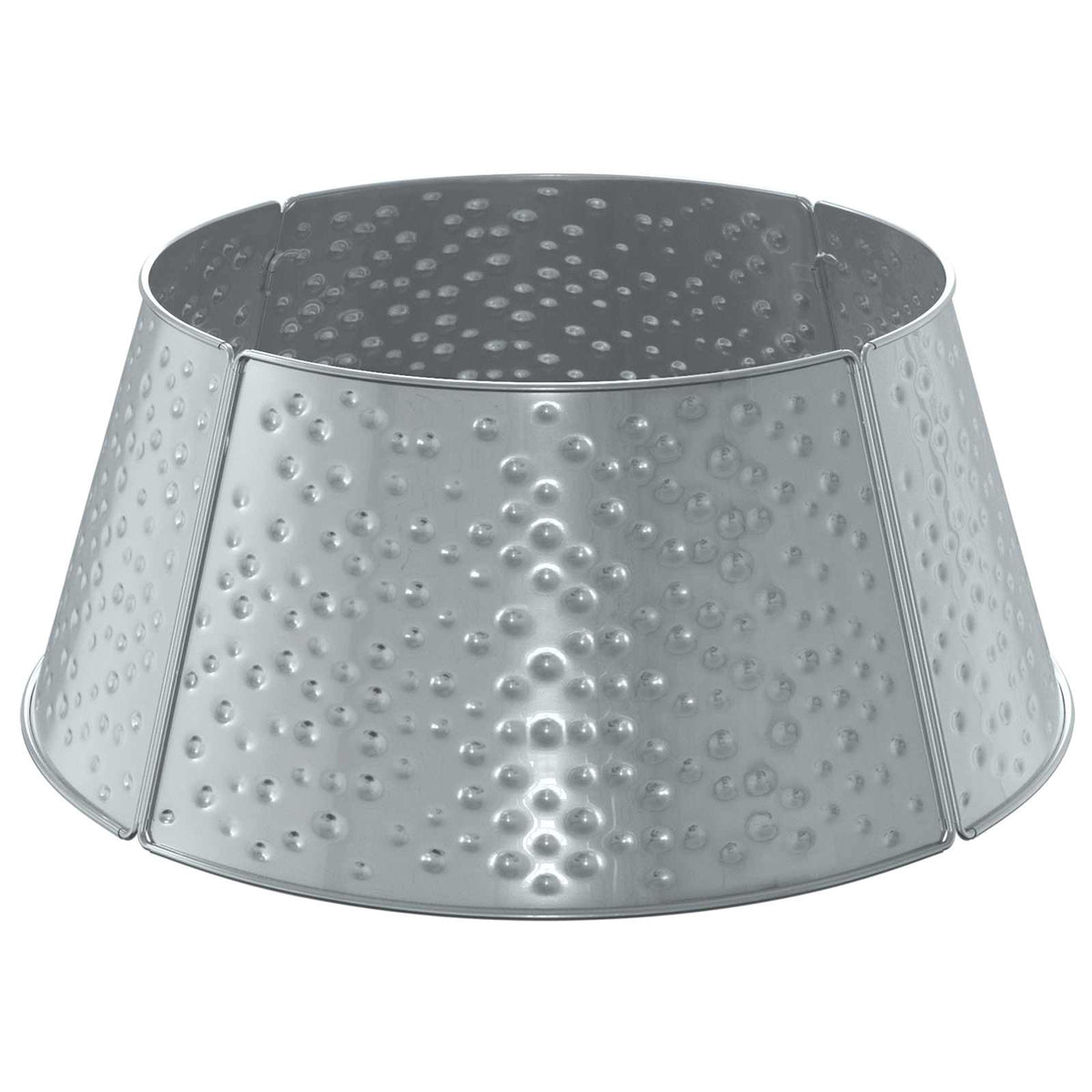 vidaXL Osłona pod choinkę W kształcie stożka srebrny Ø 62 x 25 cm Stal