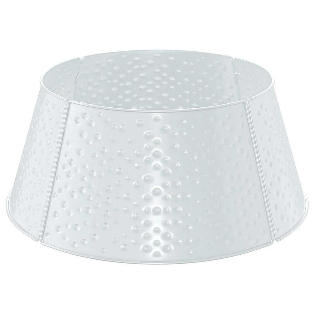 vidaXL Osłona pod choinkę W kształcie stożka Biały Ø 62 x 25 cm Stal