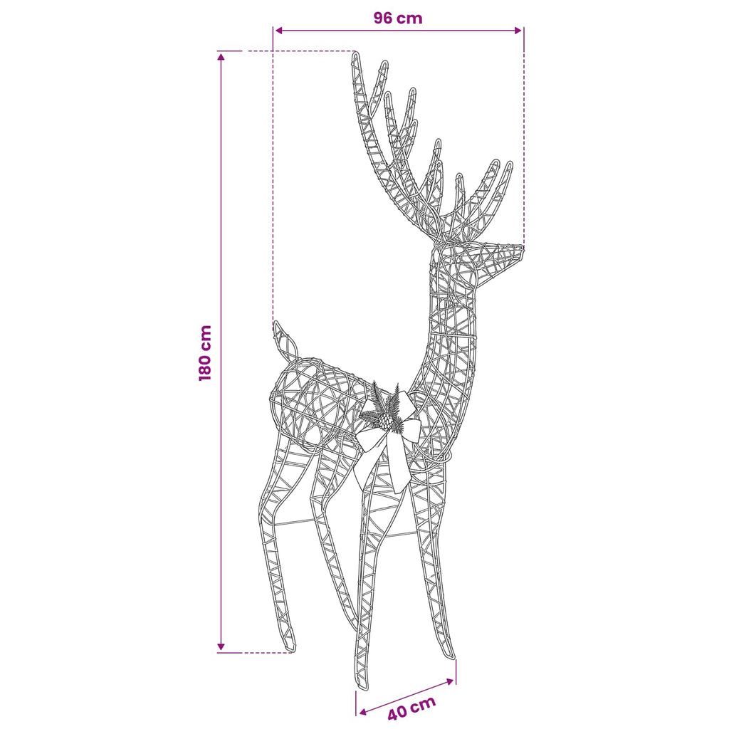 vidaXL 3D Renifer Bożonarodzeniowy LOVIISA 560 LED Zimna biel
