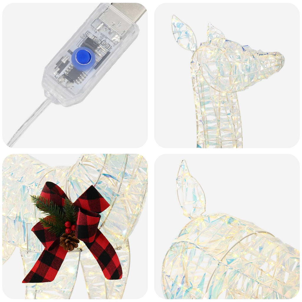 vidaXL 3D Renifer Bożonarodzeniowy LOVIISA 200 LED Ciepła biel